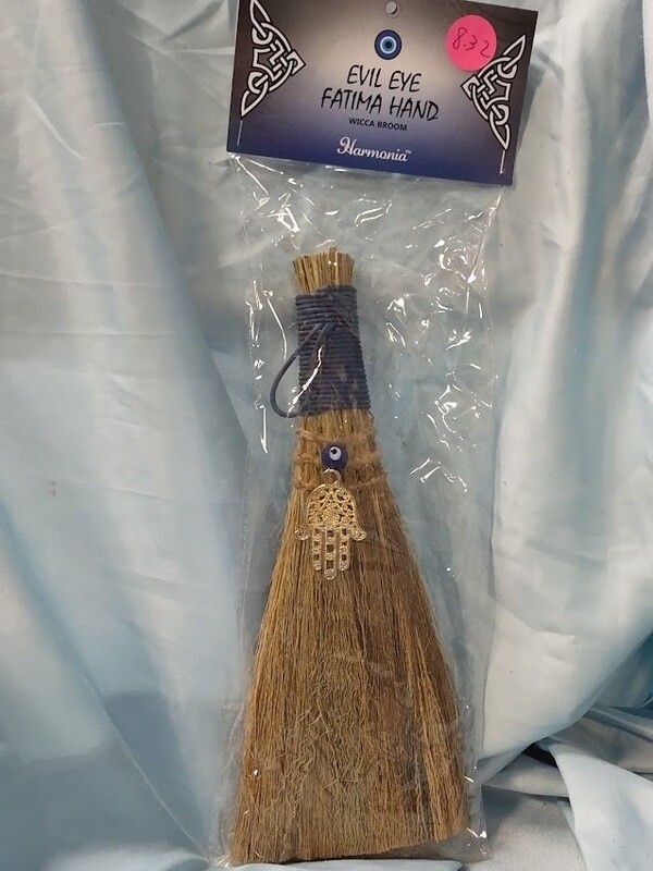 Wicca Broom Evil Eye/hand of fatima