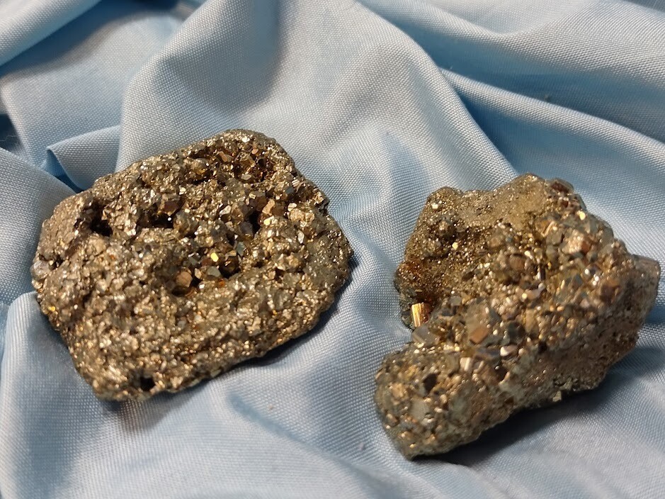Pyrite Druzy Crystal Clusters