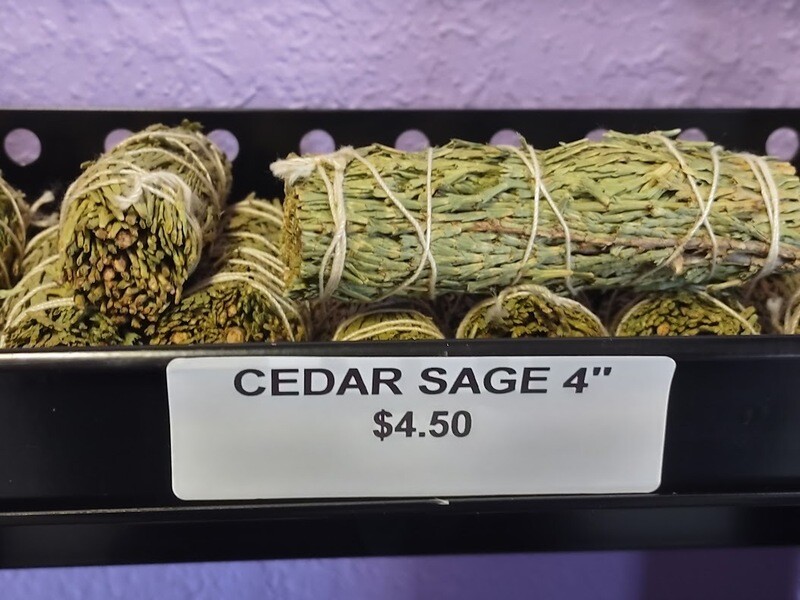 Smudge Stick Cedar Sage 4&quot;