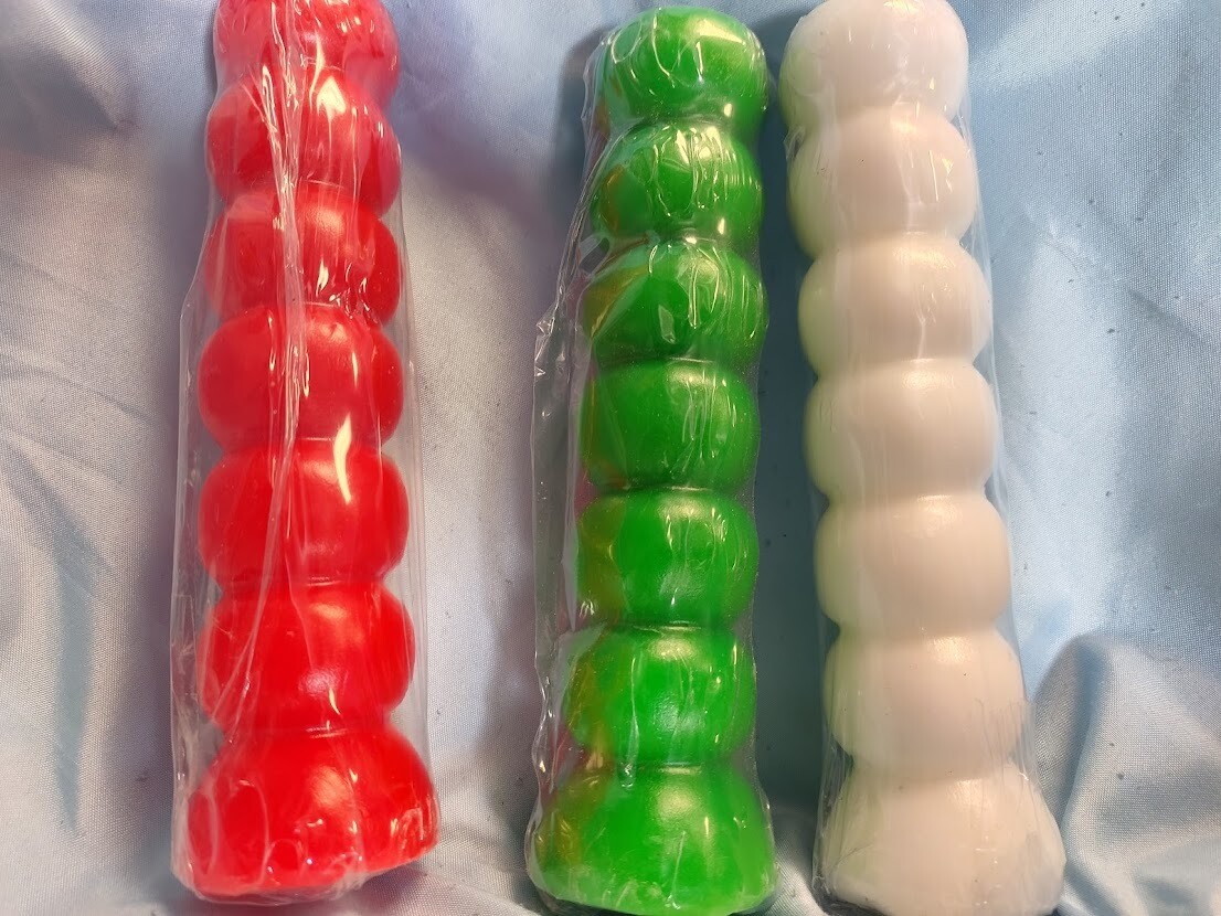   Seven Knob Candle 6 1/2 &quot; White