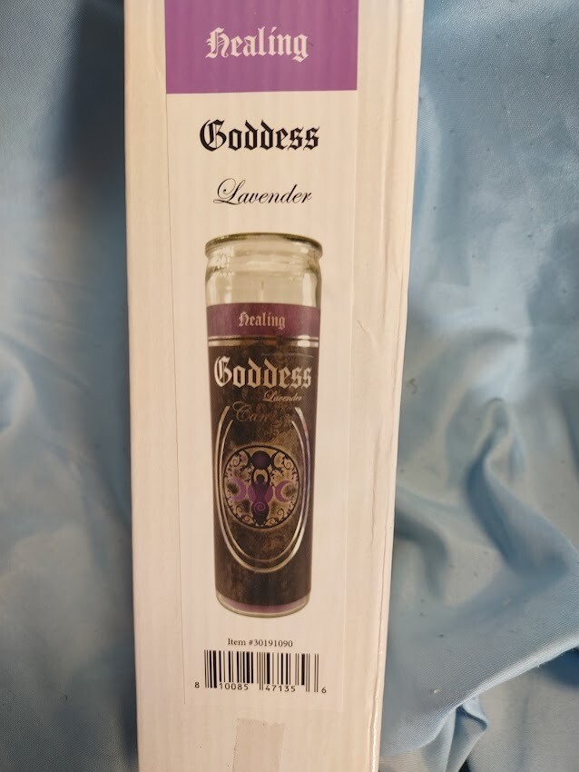 7day glass ritual candle/Goddess/lavender