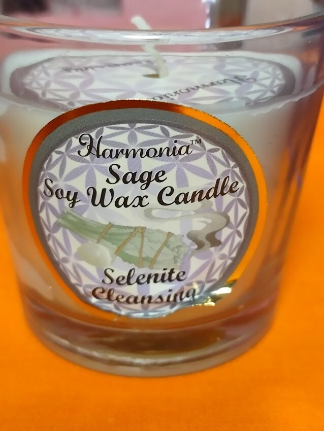 Harmonia Gem Votive/sage/selenite cleansing