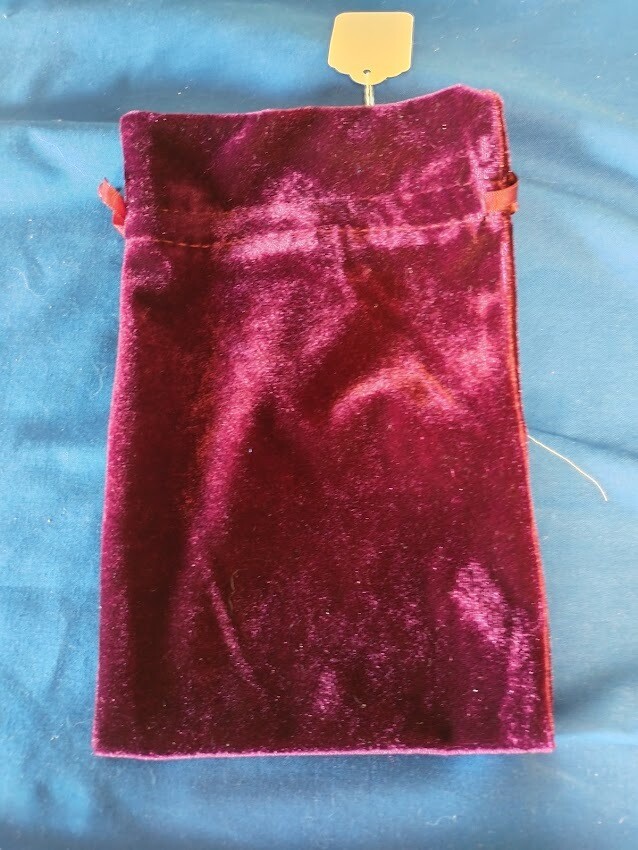 Tarot bag/Burgundy Velvet/Unlined/LG