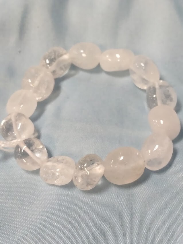 Tumbled Stone Bracelet/Clear Quartz