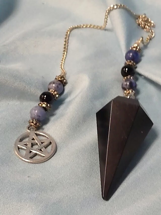 Hexagonal Pendulum Black Obsidian