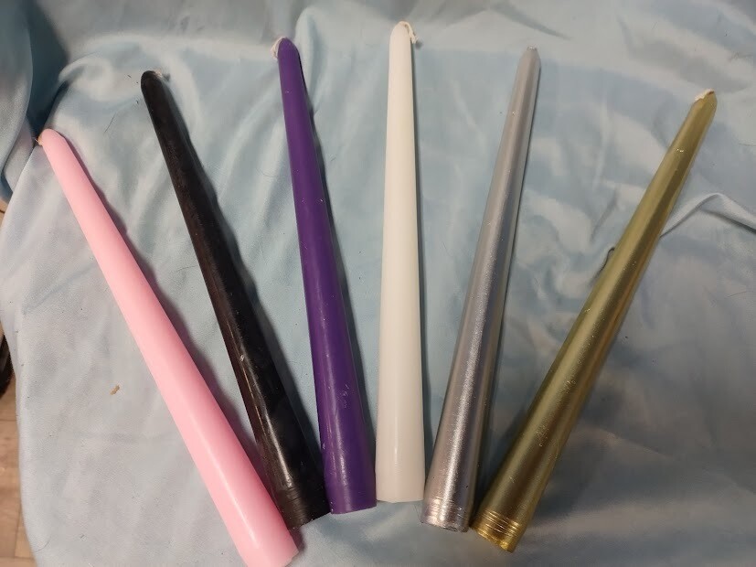  10&quot;taper candle/gold