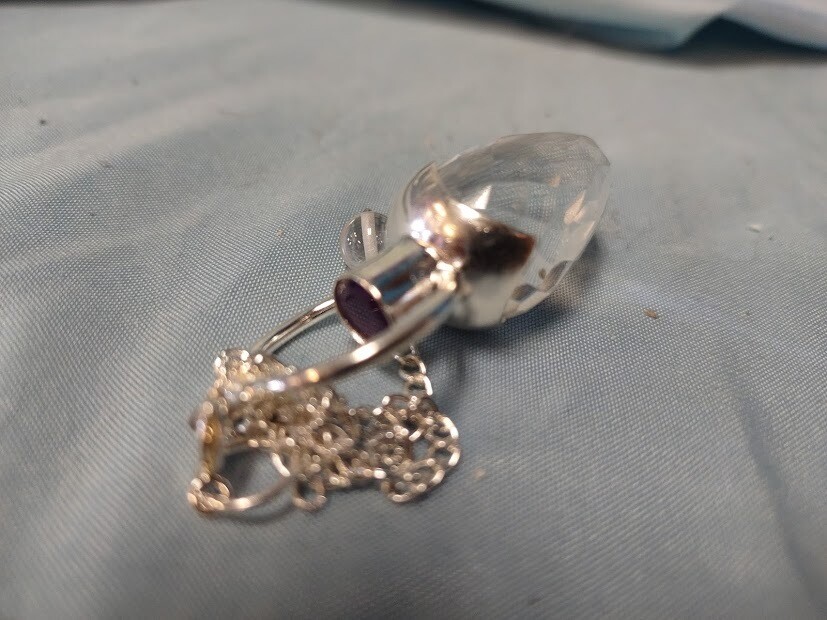 Clear quartz pendulum