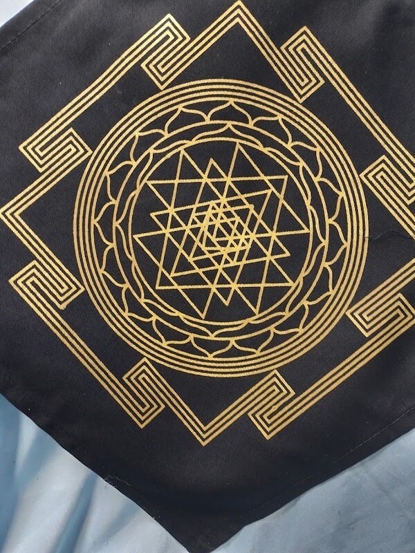 Cotton Crystal Grid/Sri Yantra