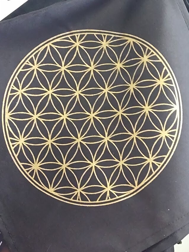 Cotton Crystal Grid/Flower Of Life