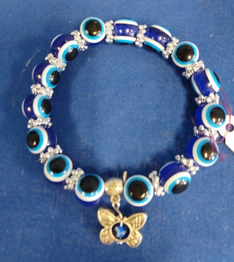 Evil Eye Bracelet w/Butterfly
