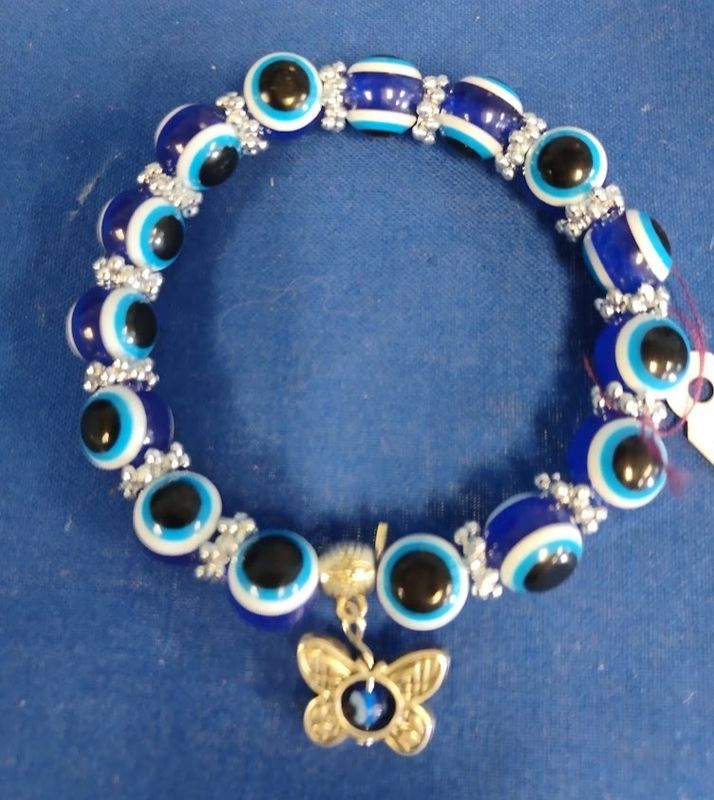Evil Eye Bracelet w/Butterfly
