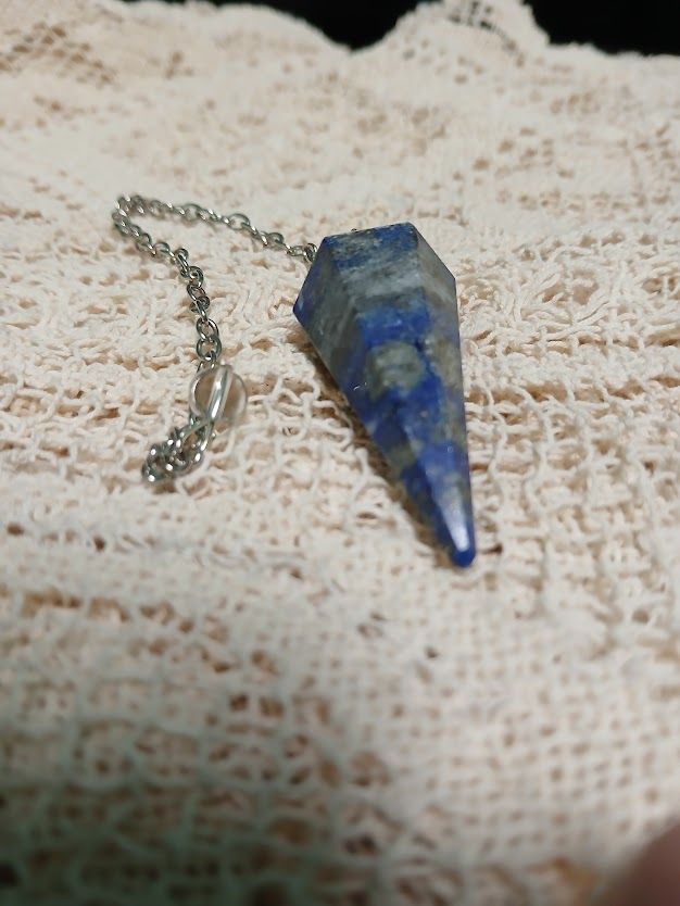 Lapis Lazuli Faceted Pendulum