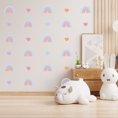 Arcoiris y Corazones colores