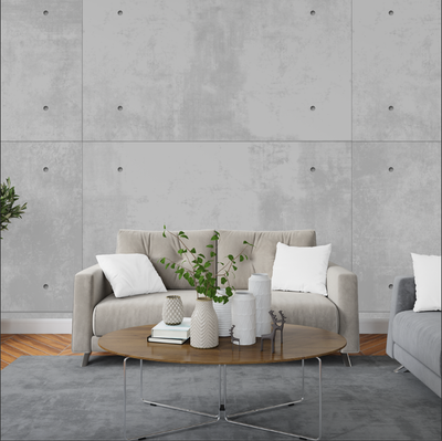 Papel mural bloque cemento natural