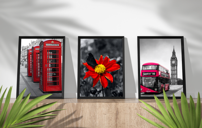 Cuadro 30x40cm marco negro