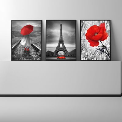 Cuadro 30x40cm marco negro