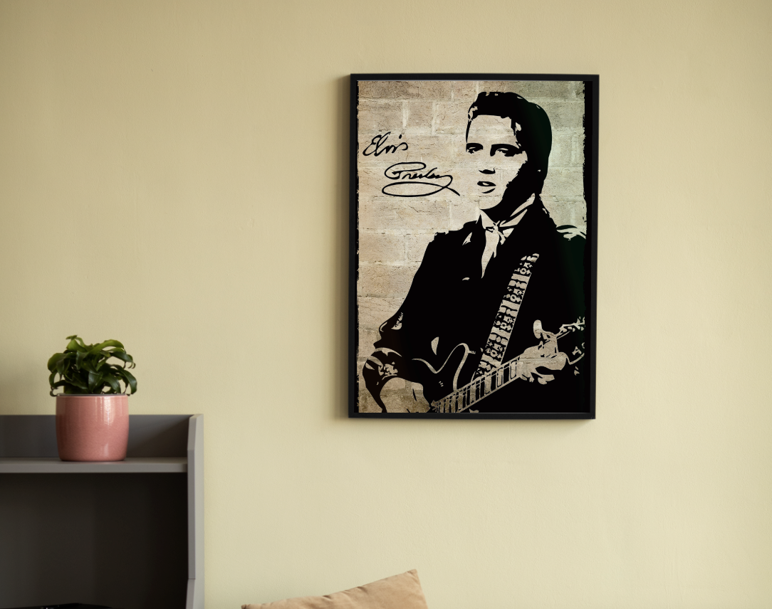 Cuadro Elvis guitarra 30x40cm