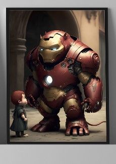 Cuadro Kid super hero 30x40