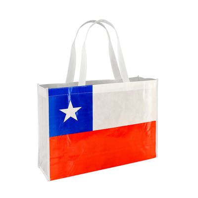 Bolsa TNT Bandera Chilena 40 x 30 x 12 cm