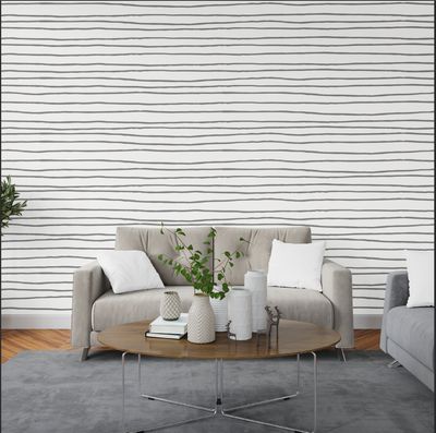 Papel mural lineas gris