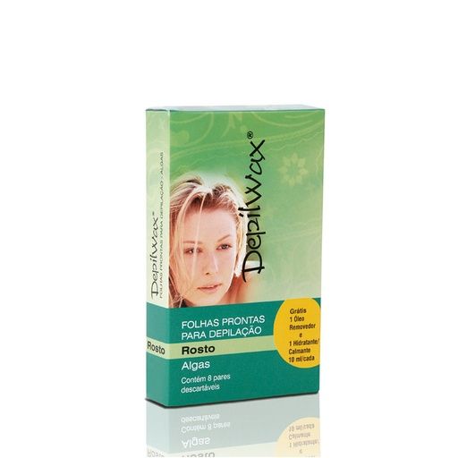 DEPILWAX HOJAS LISTAS PARA DEPILACION ROSTRO - ALGAS - 8 PARES
