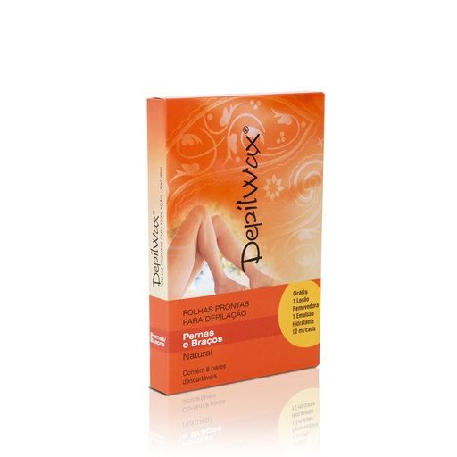 DEPILWAX HOJAS LISTAS PIERNAS &amp; BRAZOS NATURAL - 8 PARES