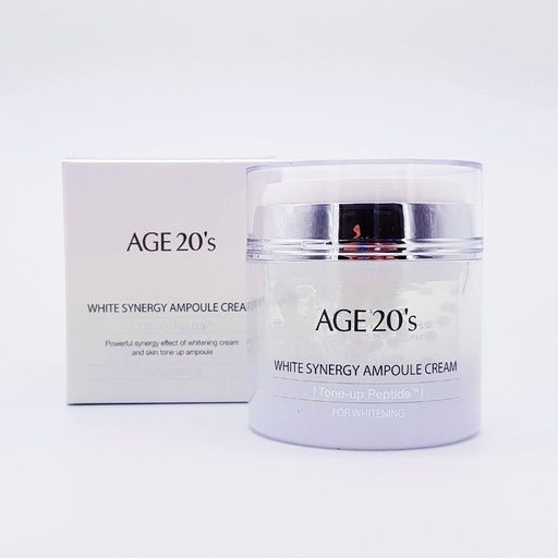 AGE 20&#39;S WHITE SYNERGY AMPOULE CREAM - TONE-UP PEPTIDE 50ML