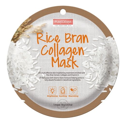 PUREDERM RICE BRAN COLLAGEN MASK - ADS811