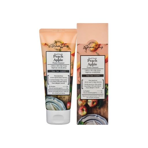 GRACEDAY REAL FRESH PEACH&amp;APPLE FOAM CLEANSING 100ML