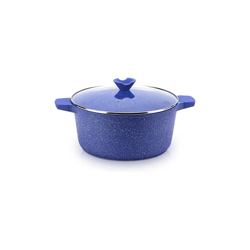 BALZANO DIECAST ALUM SAUCEPOT WITH GLASS LID 24CM