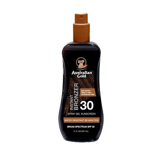 AUSTRALIAN GOLD SPF 30 SPRAY GEL WITH BRONZER 237ML