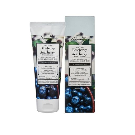 GRACEDAY REAL FRESH BLUEBERRY&amp; ACAI BERRY FOAM CLEANSING 100ML