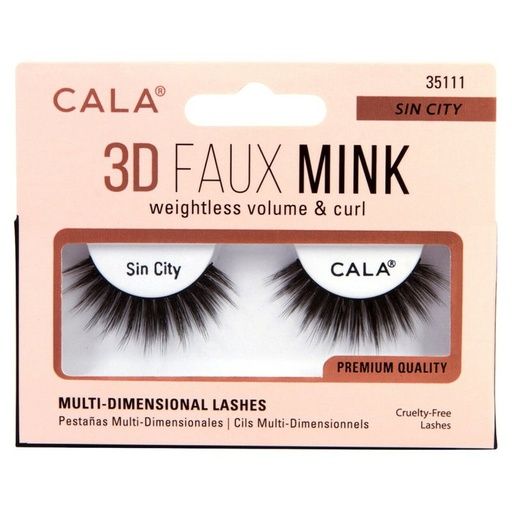 CALA 3D FAUX MINK PESTAÑA #35111 SIN CITY