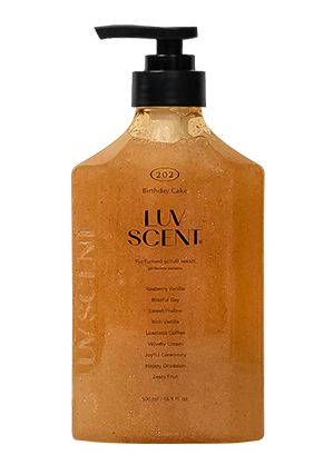 LUV SCENT PERFUMED SCRUB WASH #202 BIRTHDAY CAKE 500ML