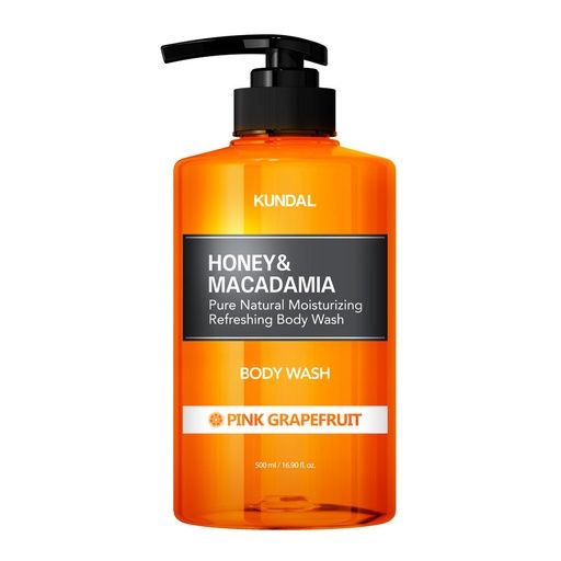 KUNDAL HONEY&amp;MACADAMIA PURE NATURAL MOISTURIZING REFRESHING  BODY WASH - PINK GRAPEFRUIT 500ML