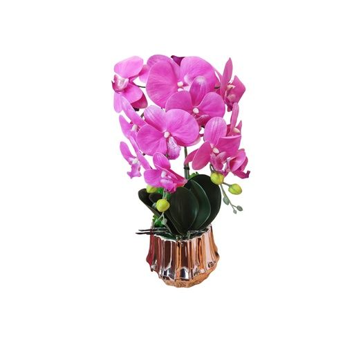 DECO ORQUIDEAS CYMBIDIUM FUCSIA / FLORERO ROSE G.