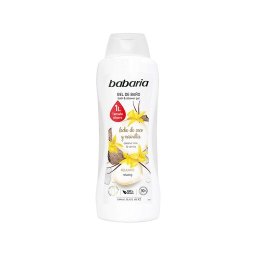 BABARIA GEL DE BAÑO LECHE DE COCO&amp;VANILLA 1000ML