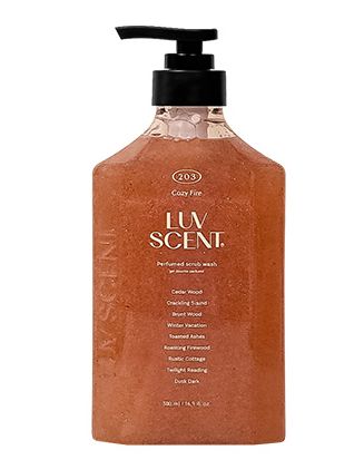 LUV SCENT PERFUMED SCRUB WASH #203 COZY FIRE 500ML