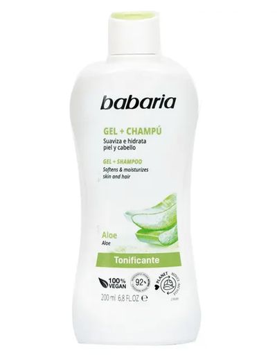 BABARIA GEL+CHAMPU ALOE TONIFICANTE 200ML