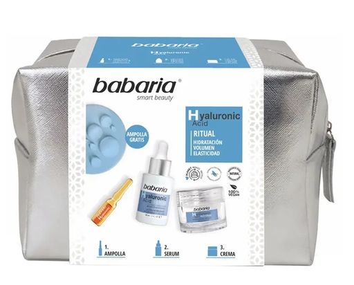 PACK ESPECIAL BABARIA ACIDO HIALURONICO 3PCS + NECESER