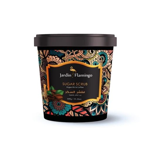 FLAMINGO SUGAR SCRUB ARGAN OIL AND COFFEE 600G
