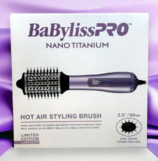 BABYLISS PRO NANOTITANIUM HOT AIR STYLING BRUSH LAVENDER LIMITED EDITION