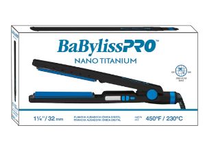 BABYLISS PRO NANOTITANIUM BLACK&amp;BLUE 1 1/4 32MM