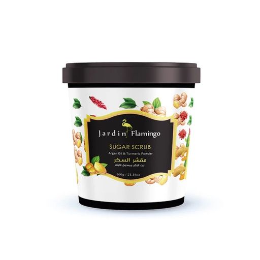 FLAMINGO SUGAR SCRUB ARGAN AND TURMERIC POWDER 600G