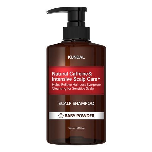 KUNDAL ANTI-HAIR LOSS&amp;SCALP CARE CAFFEINE SCALP CARE DEEP CLEANSING FOR HAIR LOOS - BABY POWDER SHAMPOO 500ML