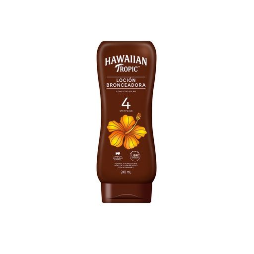 HAWAIIAN TROPIC TANNING SPF4 LOCION BRONCEADORA 24
