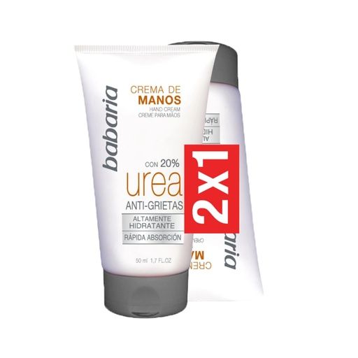 BABARIA CREMA PARA MANOS CON 20% UREA 2X1