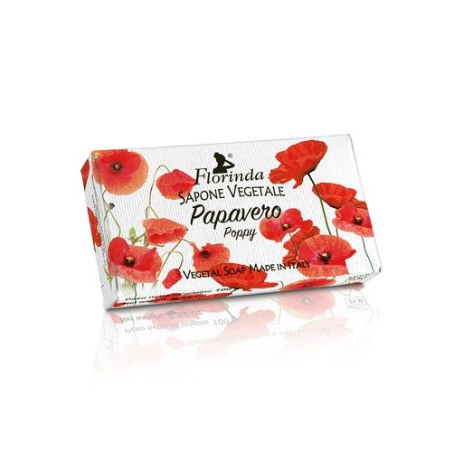 FLORINDA VEGETAL SOAP 100G POPPY