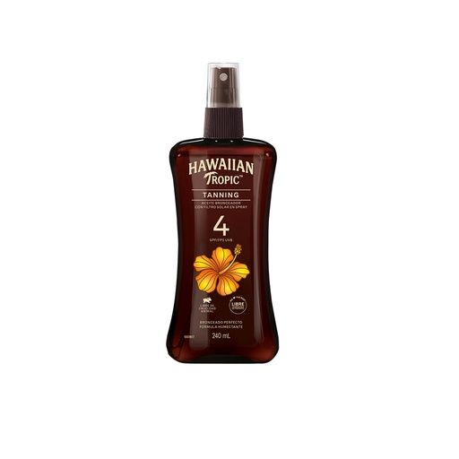 HAWAIIAN TROPIC TANNING SPF4 ACEITE BRONCEADORA 24