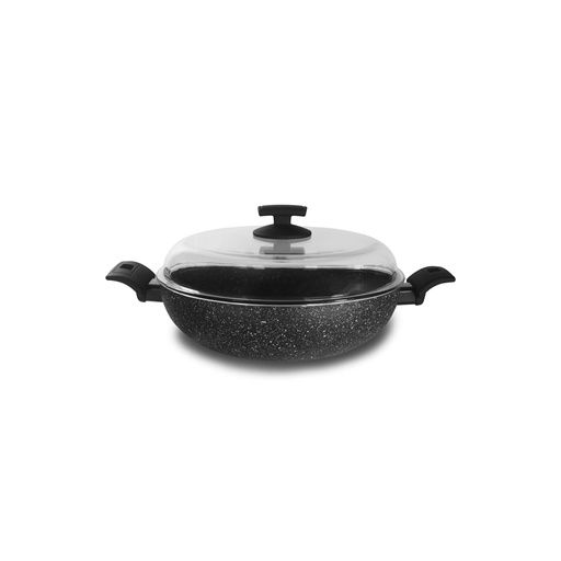 BALZANO 30CM ALUM WOK WITH GLASS LID DO-30-IHWOK-2